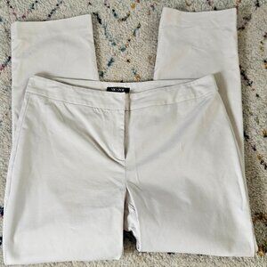 NIC + ZOE wonderstretch cream pant size 8